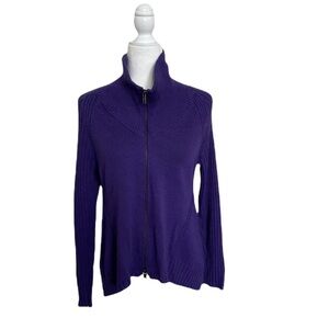 Eileen Fisher Merino Wool Zip Up Sweater